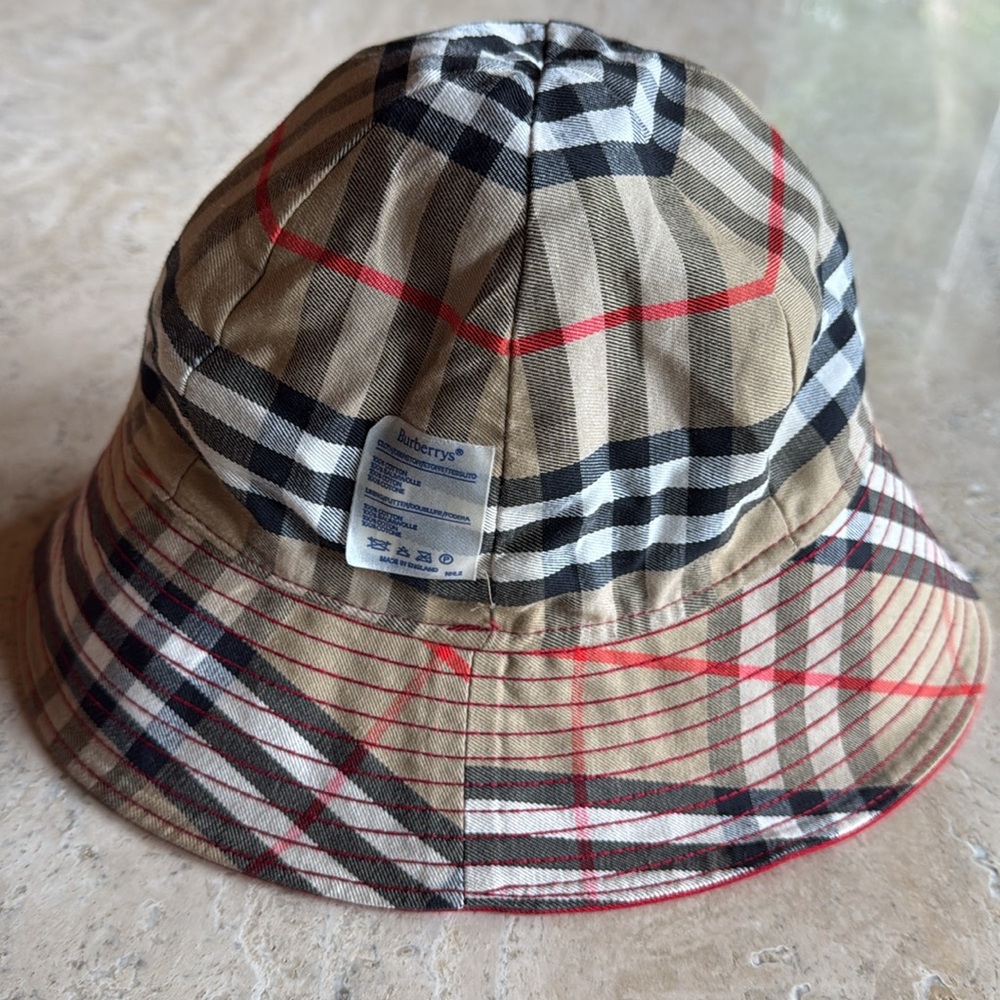 Vintage Authentic Burberry Bucket Hat Made In England.